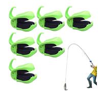 Portable Fishing Rod Holder Clips - 6 pezzi | Non Slip Reusable Fish Gear for Lakes, Fiver, Oceans, Streams with Trolling, Jigging, Casting, Boat, Shore, Holiday Trips, Outdoor Angling Fun