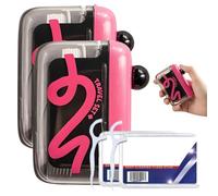 Portable Floss Pick Dispenser with One-Touch Eject, Travel Floss Picks Case with 50 floss, Compact Unit Holding 15-16 Refillable Flossers for Travel and Home Using (3 Set Black)