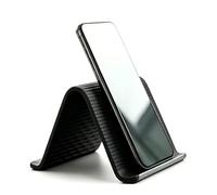 Portable Foldable Silicone Phone Holder Stand, Silicone Adjustable Angle Phone Stand for Desk Flexible Cell Bendable Freely with Pattern for All Smartphones Travel, Work, and Home Use