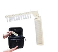 Portable Folding Comb, Double-Headed Massage Brush, Fine Tooth Styling Tool, 20cm, Anti-Static, Compact Design, Perfect for Travel, Outing, Date, Holiday