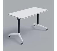 Portable Folding Conference Table with Flip Top Silent Wheels Waterproof Desktop Ideal for Office Meeting Room Classroom Foldable and Easy to Transport 63x23.6x29.1/16 Inches (Colore: B)