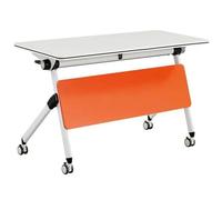 Portable Folding Table, Foldable Conference Table on Wheels Rectangular Design for Easy Storage & Mobility Ideal for Office Meetings Conference Rooms & Collaborative Workspaces