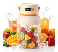 Portable Fruit Blender - Cordless Smoothies Mixer, Frullatore Portatile per Frullati e Smoothie 800/1000/1200ml, Doppio Coperchio, Display Digitale Intelligente, Ricarica USB (1200ml)