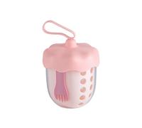 Portable Fruit Cup With Strainer | Leak-Proof Box With Removable Colander | 600ml Refrigerator Fruits Container For Strawberry Watermelon