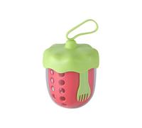 Portable Fruit Cup With Strainer | Leak-Proof Box With Removable Colander | 600ml Refrigerator Fruits Container For Strawberry Watermelon