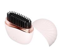 Portable Hair Straightener- Cordless Rechargeable Iron Brush with 2 Speed Temperature Control, Travel Size Straightening Tool for Women and Men Short Long Curly Wavy Hair Styling at Home or Beach