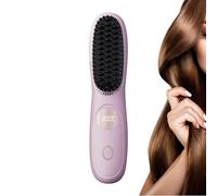Portable Hair Straightener, Portable Cordless USB Rechargeable Styling Tool, Ceramic Hairdressing Comb for Travel, Blowout, Holiday, Salon, Home, Wedding, Bridal, Spa, Summer, Daily Hair Styling