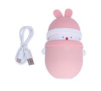 Portable Hand Warmer Rabbits Shape Two Levels Temperature Adjustable Rechargeable Hand Warmer with Comfortable Grip Mini Size for Winter Outdoor Activities ABS Silica Gel Aluminum
