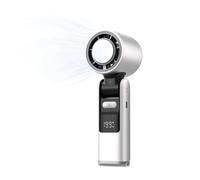 Portable Handheld Cooling Ice Fans, Folding Mini Powerful Cold Fan, 4000mah Rechargeable, 2-6 Hours Of Battery Life Can Be Worn Around The Neck Held In The Hand Or Placed On A Table (White)
