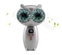 Portable Handheld Fan 10.5x8x17cm Rechargeable 100-Speeds Owl-Shaped