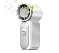 Portable Handheld Fan, Personal Pocket Blower, 100-Speed Wind Digital Display Device for Girls, Women, Boys, Concert Events, Outdoor Adventures, Hiking, Travel, Camping Gear