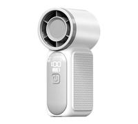 Portable Handheld Fan, Personal Pocket Cooler, 100 Speed Wind Device, Digital Display Design, Compact Rechargeable Gadget, Outdoor Use for Travel Concert Camping Hiking Girls Boys