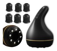 Portable handheld neck and shoulder massager-Cellulite Massage Tools,Cupping kit for Massage Therapy,Cellulite Massager with 9 Intelligent Adjustments,Cupping Set (Black)