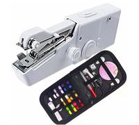 Portable Handheld Sewing Machine for Beginners, DIY Electric Cordless Fast Stitching Machine, Small Manual Handy Stitch Tool Travel, Quick Sew Mini Portable Electric Sewing Machine(White Style,B)