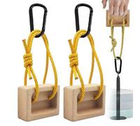 Portable Hangboard - 4.13*1.45*3.03inch Grip Strength Training Tool | 1 Pair Wooden Trainer Climbing Board | Hand Trainer for Climbers Tree Playground Indoor Outdoor Fitness Exercise Practice