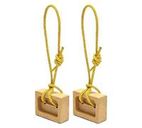 Portable Hangboard - Finger Strength Training Board, Wooden Climbing Grip Exerciser, Pull Up Workout Fingerboard Tool For Rock Climbers Home Gym Indoor Doorway Wall Outdoor Bouldering Use