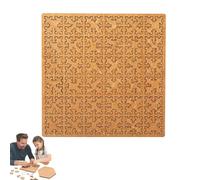 Portable Hard Difficult Wooden Jigsaw Puzzles for Adults, Reverse Thinking Mind Bending Wooden Jigsaw Puzzle, for Brain Training Games (Square - Block)