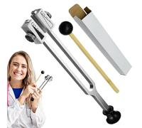 Portable Healing Tuning Forks, Sound Healing Instrument, Adjustable Tuning Fork, Sensory Diagnostic Tool with Hammer, Aluminum Alloy Meditation Device, Size 10.63 Inches, 1 Set