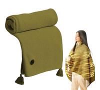 Portable Heated Shawl, 2025 New USB Heated Shawl Blanket, Wearable Heating Shawls Wraps Electric Heating Blanket with 3 Temp Settings for Indoor Outdoor Warmth Cozy Electric Wrap (Green)