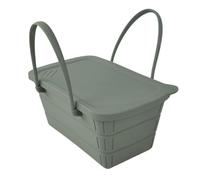 Portable Ice Bucket - Ice Storage Bin For Cocktail Freezer Bar | Ice Cooler Bucket | 3700 ml Foldable Reusable Leak Proof Portable Bin For Outdoor Picnics BBQs Camping Beach Boating Weddings