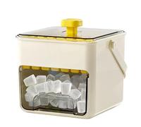 Portable Ice Maker With Easy-Press Lid And Storage Box - Double-Layer Tray & Mold Container | One-Press Release Iče Cube Bin For DIY Whiskey, Cocktails