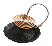 Portable Incense Holder, Compact Coil Burner, 5.91 Inches Bracket Rack with Tray, Sturdy Iron Construction, Coil Support with Style, Decorative Hardware for Patio & Backyard