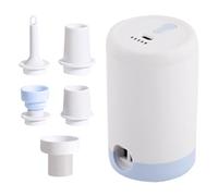 Portable Inflator, Compact Air Pump, Multi Use Deflator, Usb Rechargeable Battery, Quick Inflate Function, Small Gray, Excellent for Rv Trips, Camping, and Home Storage Bags