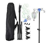Portable Iv Pole, Foldable Medical Stand, Rolling Bottle Hook Holder, 190x60cm, Adjustable Support, Mobile Patient Care Equipment, for Home, Clinic, Travel, Daily Use Travel Requirements