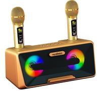 Portable Karaoke Machine for Kids & Adults - Best Birthday or w/Bluetooth Speakers, 2 Wireless Microphones, L...