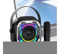 Portable Karaoke Speaker, Handheld Microphone Set, Small Boombox Speaker with Battery, Audio Singing Device, Party Music Style, Outdoor Travel Camping Hiking Daily Gathering Indoor Outdoor Use