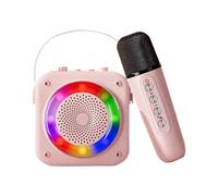 Portable Karaoke Speaker, Karaoke Machine, Wireless Microphone Set, Karaoke Speaker with Lights, Camping Karaoke Speaker, Karaoke Sound System Suitable Use for Wedding Karaoke Setup