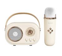 Portable Karaoke System, Multifunctional Karaoke Machine, Karaoke With Voice Effects, Multifunction Karaoke Setup, Compact Karaoke Machine for Kids Adults (White, Pink, Light Green, Light Yellow)