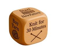 Portable Knitting Dice - Wooden Quilting Decision Dice for Crafters