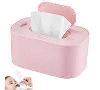 Portable Large Capacity Wipes Warmer Dispenser with LED Display, Quiet and Evenly Overall Heatings, Even Heating Diaper Wipe Warmer for Home, Car & Travel Use (Pink)