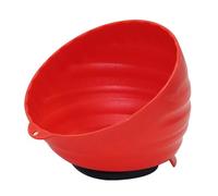 Portable Magnetic Bowl, Scratch Resistant Tool Storage Tray, 4 Inches Magnetic Screw Holder with Strong Grip, Stainless Steel Organizer with Non-Slip Base, Garage Workshop Storage