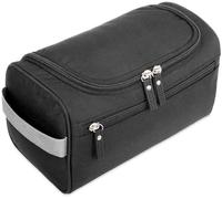 Portable Makeup Bag Unisex Capacity Waterproof Cosmetic Organizer Toiletry Hanging Case Pouch For Women Men Wash Shaving Make Up Perfetto per mantenere lozioni, ombretti(Black)