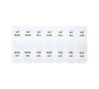 Portable Medicine Box - 7 Days 2 Times a Day Am/pm Medicine Planner