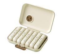Portable Medicine Box - ABS PP Silicone 18.5x13.8x4cm | 7-Day Daily Pill Organizer With Separate Compartments | Travel Pill Box With Large Opening For Better Medication Management