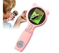 Portable Microscope for Kids, Portable Digital Hd Magnifier, 7.8x3.66x1.26in Two Lens Multi Functional, Photo and Video Capture, Lightweight Educational for Science Exploration