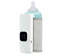 Portable Milk Warmer - Batteria Powered Bottle Heater for Feeding, Fast Heating Thermal Sleeve with Adjustable Temperature Control & USB Ricaricabile Design with LED Display for Winter and Travel