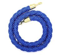 Portable Mini Crowd Control Ropes for Indoor & Outdoor Queue Partition,6.56ft/9.84ft/13.1ft Long VIP Braided Stanchion Hemp Rope(Blue,3m/9.84ft)