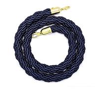 Portable Mini Crowd Control Ropes for Indoor & Outdoor Queue Partition,VIP Braided Stanchion Hemp Rope, 3FT/4FT/9.8FT Long(Blue,2.5m/8.2ft)