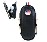 Portable Mini Golf Pouch - Storage Bag, Stylish PU Leather for Golf Tees | 6.89 x 2.95 in | Golf Ball Bag Portable Tee Storage Case | Waist hanging accessory organizer for men women beginner golfers