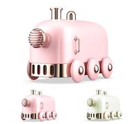 Portable Mini Humidifier, 300ml Ultrasonic Humidifier Retro Train USB Aroma Air Diffuser Essential Oil Mist Maker Fogger with Color LED Light, Ultra Quiet, Auto Shut Off (pink)
