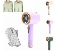 Portable Mini Ironing Machine, Handheld Steam Iron for Clothes, Travel Steamer Iron for Clothes Mini, Fast Preheating Steam Dry Ironing, For Home and Travel (Purple)
