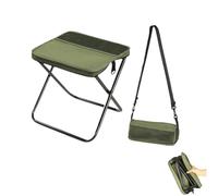Portable Mini Outdoor Camping Folding Seat,Foldable Backpack Stool,Camping board with adjustable shoulder straps,Carry Bag for Camping, Hiking, Fishing & Events (Green-Small)