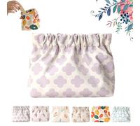 Portable Mini Storage Bag for Purse, Treadcrck-U Portable Mini Storage Bags, Mini Portable Storage Bags, No Zipper Self-Closing Portable Mini Travel Makeup Bags Accessories Organizer (Purple)