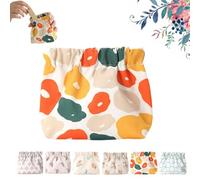 Portable Mini Storage Bag for Purse, Treadcrck-U Portable Mini Storage Bags, Mini Portable Storage Bags, No Zipper Self-Closing Portable Mini Travel Makeup Bags Accessories Organizer (Orange)