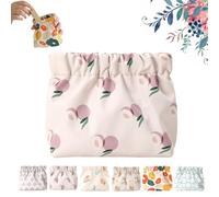 Portable Mini Storage Bag for Purse, Treadcrck-U Portable Mini Storage Bags, Mini Portable Storage Bags, No Zipper Self-Closing Portable Mini Travel Makeup Bags Accessories Organizer (Peach)