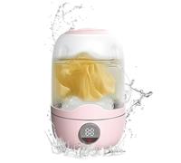 Portable Mini Washer, Compact Laundry Cup, Baby Clothes Cleaner, 2000mAh Battery, USB Charging Port, Space Saver, Quiet, Easy Storage, Perfect for Socks, Towels, Bras